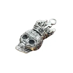 Mặt Dây Chuyền Nam Lili Jewelry Đầu Lâu Vương Miện Frank LILI_078166 Màu Bạc