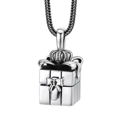 Mặt Dây Chuyền Nam Lili Jewelry Đính Đá CZ Hình Hộp Quà Chứa Nhẫn Ở Trong Felipe LILI_080247 Màu Bạc