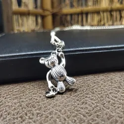 Mặt Dây Chuyền Nam Lili Jewelry Hình Chú Gấu Alondra LILI_058595 Màu Bạc