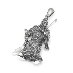 Mặt Dây Chuyền Nam Lili Jewelry Hình Quan Vũ Khaza LILI_079828 Màu Bạc