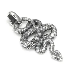 Mặt Dây Chuyền Nam Lili Jewelry Hình Rắn Đầu Lâu LILI_073337 Màu Bạc