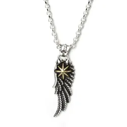 Mặt Dây Chuyền Nam Lili Jewelry Lông Vũ Olive LILI_073489 Màu Bạc/Đen