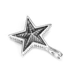 Mặt Dây Chuyền Nam Lili Jewelry Ngôi Sao 5 Cánh Demetrius LILI_076993 Màu Bạc