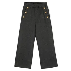 Quần Dài Balmain Engraved Buttons Straight Leg Trousers BV6S90J0444 930GR Màu Xám Đen Size 13