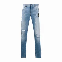 Quần Jean Nam Dolce & Gabbana D&G Wash Skinny GY07LZ G8BZ2 Màu Xanh Size 48