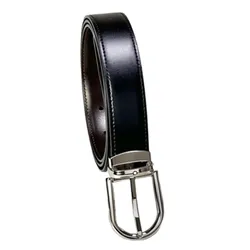 Thắt Lưng Nam Montblanc Horseshoe SH Palladium 30mm Leather Belt Màu Nâu