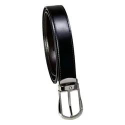 Thắt Lưng Nam Montblanc Round Trapeze SH Pall 30mm Leather Belt Màu Nâu - Đen