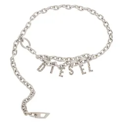 Thắt Lưng Nữ Diesel Logo-charm Chain-linked Embellished Belt X09791PR581H1534 Màu Bạc