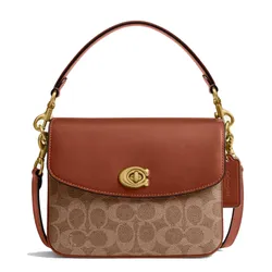 Túi Đeo Chéo Nữ Coach Cassie Crossbody Bag 19 In Signature Canvas 89089 CV436 Màu Nâu Be