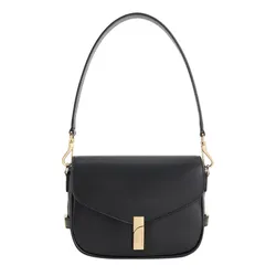 Túi Đeo Vai Nữ Charles & Keith CNK Aurelia Metallic-Accent Saddle Bag CK2-20782471 Màu Đen