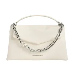 Túi Xách Tay Nữ Charles & Keith Andromeda Chunky Chain Top Handle Bag CK2-50271476_CREAM_S Màu Kem