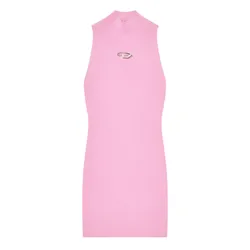 Váy Body Nữ Diesel Short Turtleneck Dress In Ribbed Knit A123960DLAX377 Màu Hồng Size S