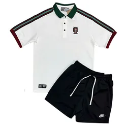 Bộ Quần Áo Cộc Tay Nam Nike Team Sports Shirt Portugal Màu Trắng Đen Size M (Form Á)