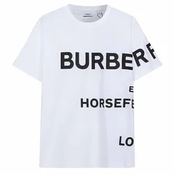 Áo Phông Burberry Print Horseferry 80406911 TShirt Màu Trắng Size XXS