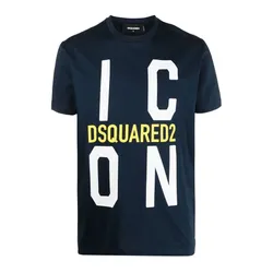 Áo Phông Nam Dsquared2 Icon Cool Cotton Slim Fit Tshirt Màu Xanh Navy Size XS