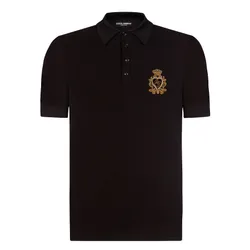 Áo Polo Nam Dolce & Gabbana D&G Embroidery Logo Crown Màu Đen Size 44