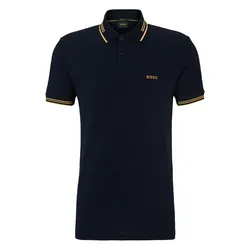 Áo Polo Nam Hugo Boss Men's Stretch Cotton Slim Fit Buttoned Polo Collar T Shirt 50506193 401 Màu Xanh Navy Size S