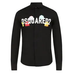 Áo Sơ Mi Nam Dsquared2 Men Black Prints Casual Shirts 0105007235A23006 Màu Đen Size 42