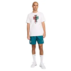 Bộ Quần Áo Cộc Tay Nam Nike Portugal Men's Soccer Tshirt Màu Trắng Xanh Size S (Form Âu)