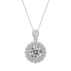 Dây Chuyền Nữ Lili Jewelry Đính Kim Cương Moissanite 5 Carat Godiva LILI_258457 Màu Bạc