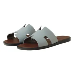 Dép Hermès Izmir Sandal H221824ZH6M390 Màu Xanh Da Trời