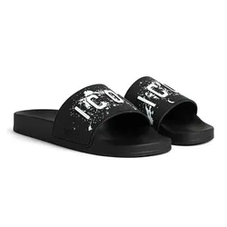 Dép Nam Dsquared2 Icon Splash Slides FFM0023172055732124 Màu Đen Size 42