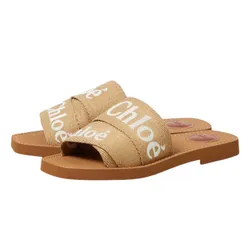 Dép Nữ Chloé Woody Mule Slides Beige Màu Be Size 35