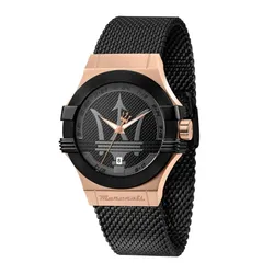Đồng Hồ Nam Maserati Potenza Dây Lưới R8853108010 Màu Đen Vàng Hồng