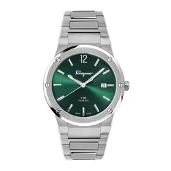 Đồng Hồ Nam Salvatore Ferragamo F-80 Classic Quartz Watch SFDT01220 Màu Bạc Xanh Lá