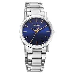 Đồng Hồ Nam Sonata Classic Quartz Analog Blue Dial Silver Stainless Steel Strap Watch 7987SM06 Màu Xanh Bạc