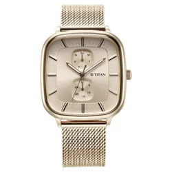 Đồng Hồ Nam Titan Avant Garde Silver Dial Quartz 90178WM01 Màu Đồng