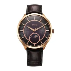 Đồng Hồ Nam Titan Caelum Sun Moon Sub-Dial Watch 10028WL01 Màu Tím
