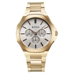 Đồng Hồ Nam Titan Classique Slim Multifunction 90198WM01 Màu Vàng