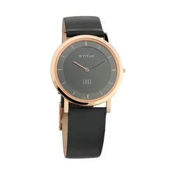 Đồng Hồ Nam Titan Edge 1595WL09 Màu Đen - Vàng Hồng