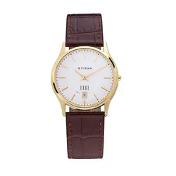 Đồng Hồ Nam Titan  Edge 1683YL01 Màu Nâu Trắng