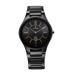 Đồng Hồ Nam Titan Edge Ceramic Quartz Watch 1696NC01 Màu Đen