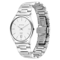 Đồng Hồ Nam Titan Edge Metals 1683SM01 Màu Bạc Trắng