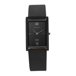 Đồng Hồ Nam Titan Edge Quartz Watch 1043NL01 Màu Đen