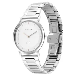 Đồng Hồ Nam Titan Edge Silver White Dial Analog Stainless Steel 1595SM01 Màu Bạc Trắng