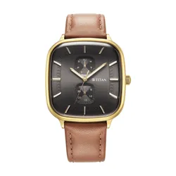 Đồng Hồ Nam Titan Gents Classique Anthracite 90178YL01 Màu Nâu