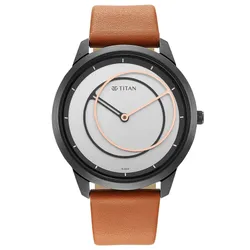 Đồng Hồ Nam Titan Geometrix 1801QL01 Màu Nâu