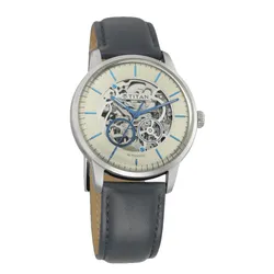 Đồng Hồ Nam Titan Mechanical I Leather Strap Watch 90110SL02 Màu Vàng
