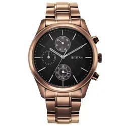 Đồng Hồ Nam Titan Neo Splash 1805QM04 Màu Nâu Đen