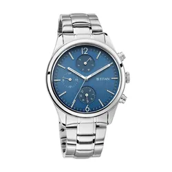 Đồng Hồ Nam Titan Neo V Metal Strap Watch 1805SM03 Màu Bạc Xanh Dương