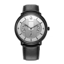 Đồng Hồ Nam Titan Quartet Quartz Watch 1882NL01 Màu Đen - Bạc