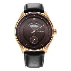 Đồng Hồ Nam Titan Quartet Quartz Watch 1890WL01 Màu Đen - Nâu