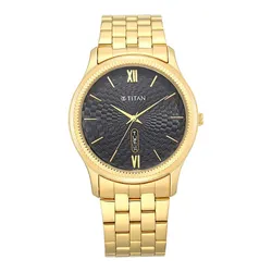 Đồng Hồ Nam Titan Quartz Analog Watch 1824YM01 Màu Vàng/Đen