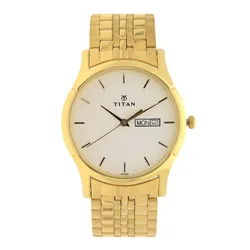Đồng Hồ Nam Titan Quartz Analog Watch1636YM01 Màu Vàng Gold