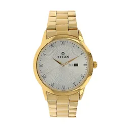 Đồng Hồ Nam Titan Regalia Metal Strap Watch 1584YM02 Màu Vàng