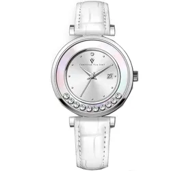 Đồng Hồ Nữ Christian Van Sant Bria Silver Dial Watch CV3811 Màu Trắng